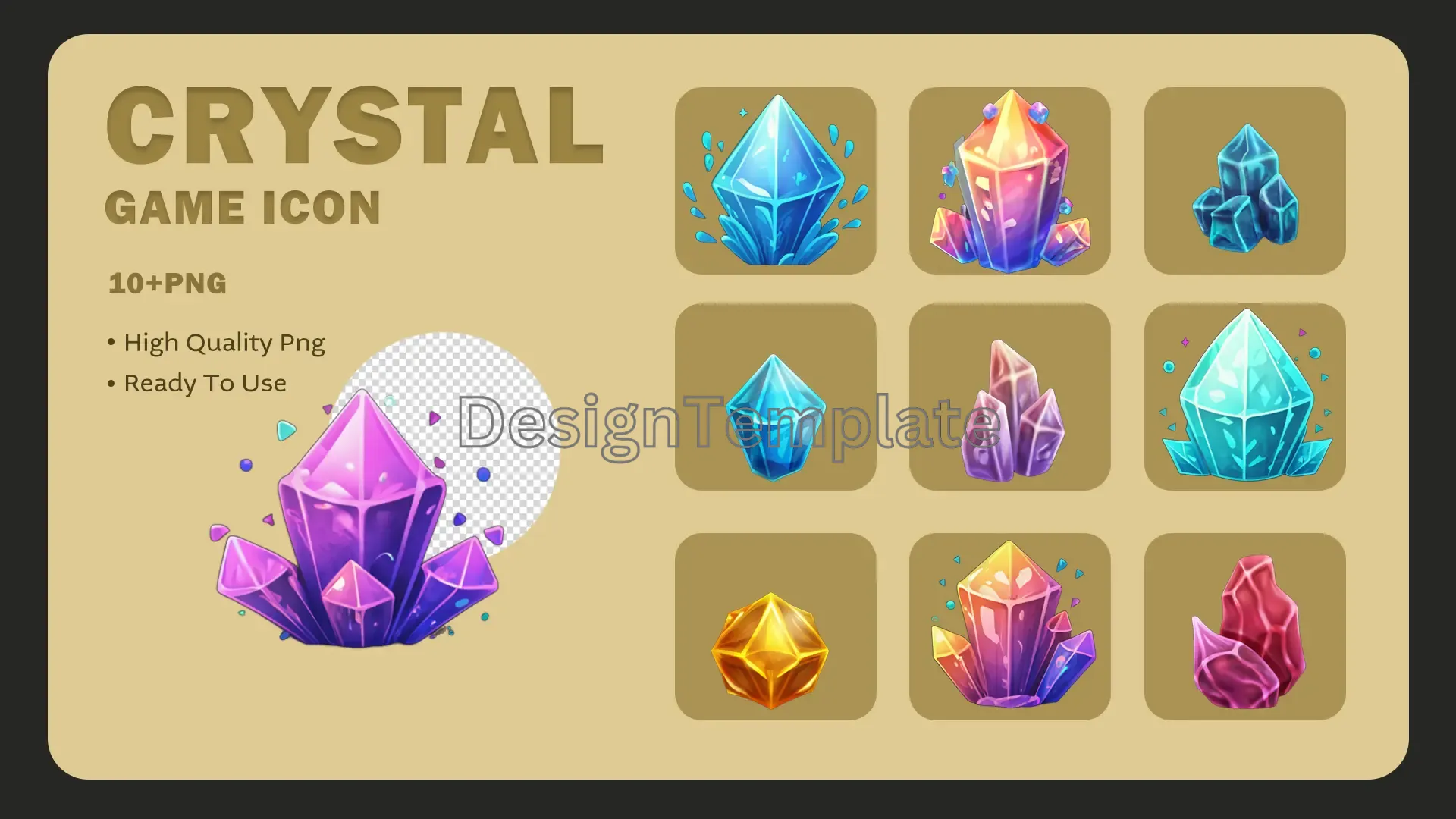 Royal Crystals Regal 3D Game Icons Collection image